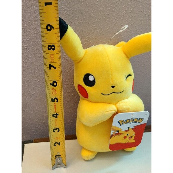 Pokemon Pikachu 9 inch Soft Plush - Pikachu Winking - Picture 7 of 7